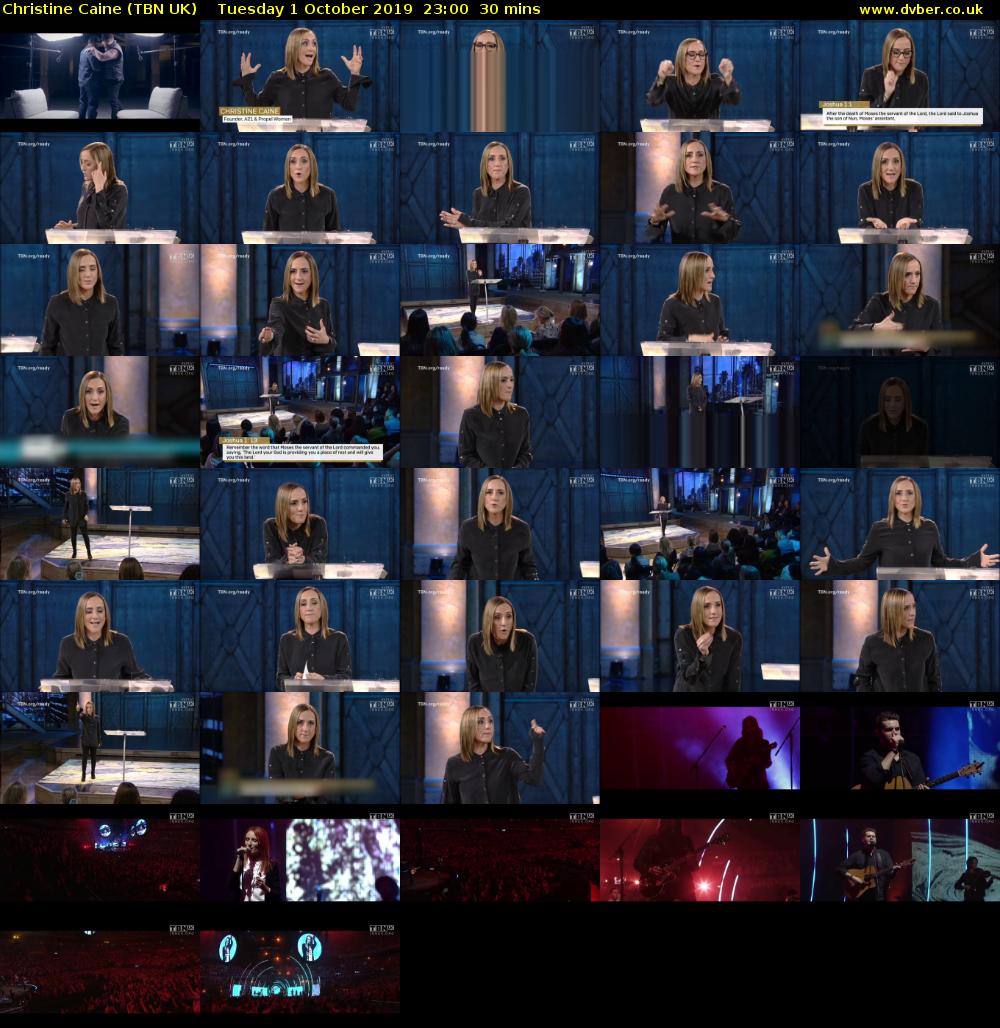 Christine Caine (TBN UK) Tuesday 1 October 2019 23:00 - 23:30