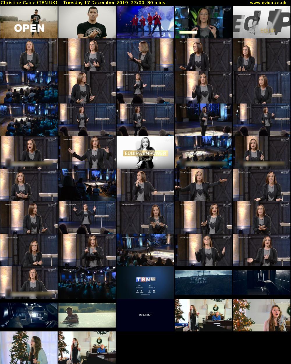 Christine Caine (TBN UK) Tuesday 17 December 2019 23:00 - 23:30