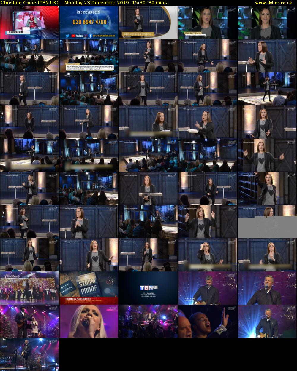 Christine Caine (TBN UK) Monday 23 December 2019 15:30 - 16:00