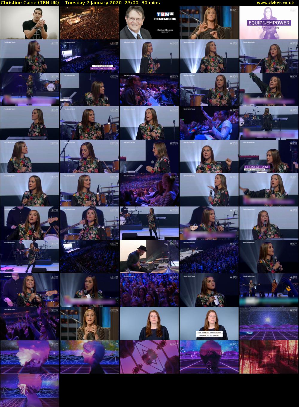 Christine Caine (TBN UK) Tuesday 7 January 2020 23:00 - 23:30