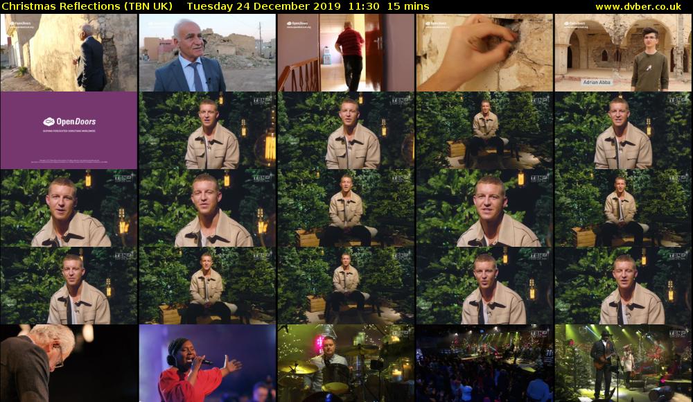 Christmas Reflections (TBN UK) Tuesday 24 December 2019 11:30 - 11:45