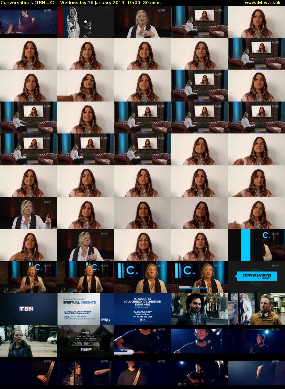 Conversations (TBN UK) Wednesday 16 January 2019 19:00 - 19:30