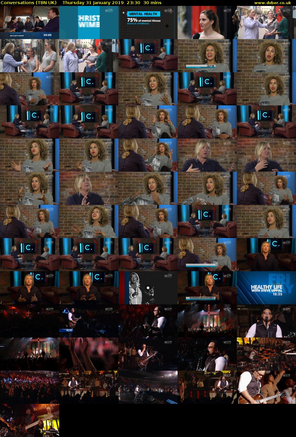 Conversations (TBN UK) Thursday 31 January 2019 23:30 - 00:00