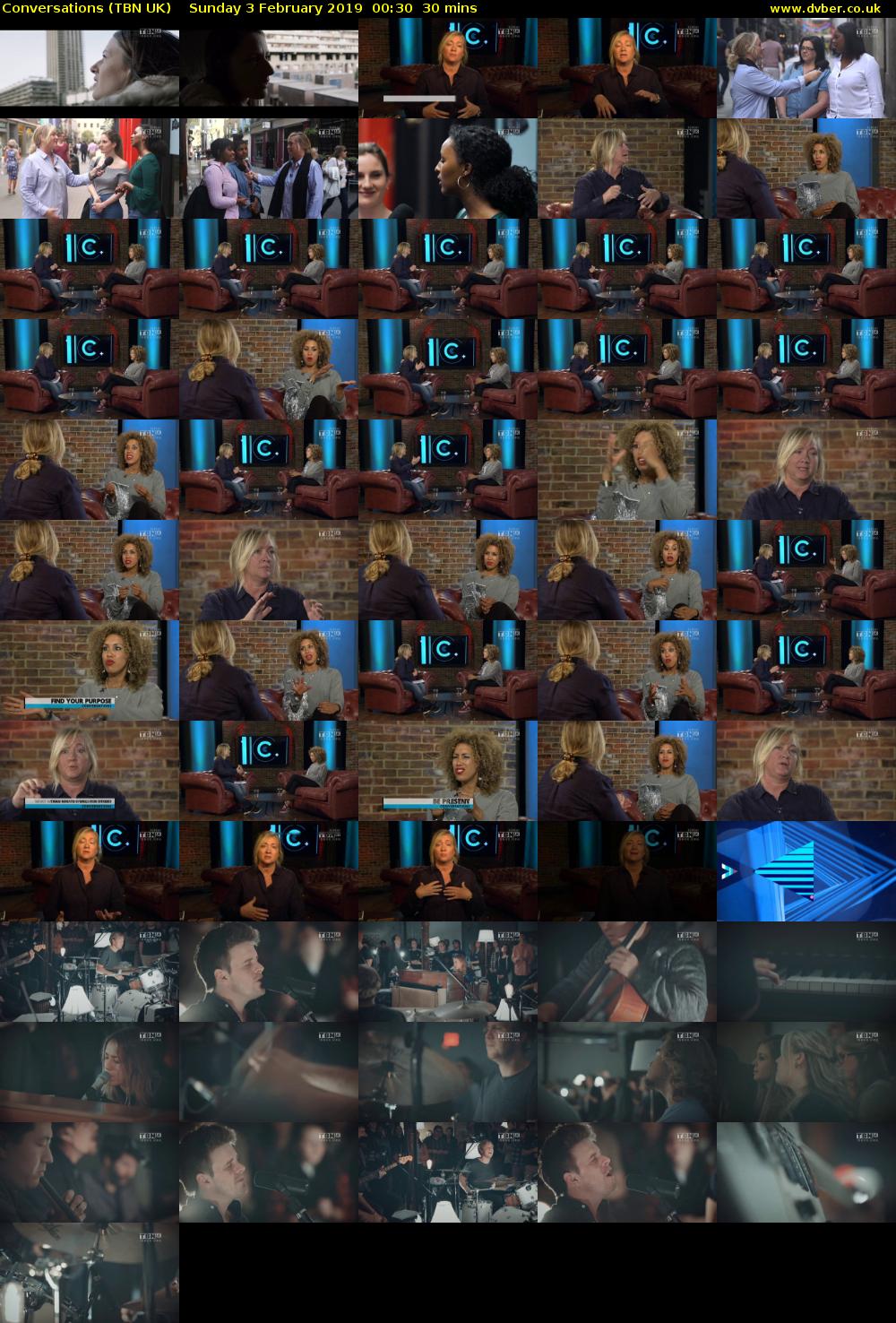 Conversations (TBN UK) Sunday 3 February 2019 00:30 - 01:00