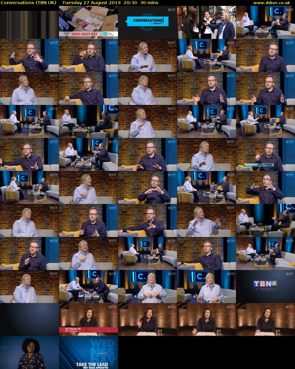 Conversations (TBN UK) Tuesday 27 August 2019 20:30 - 21:00