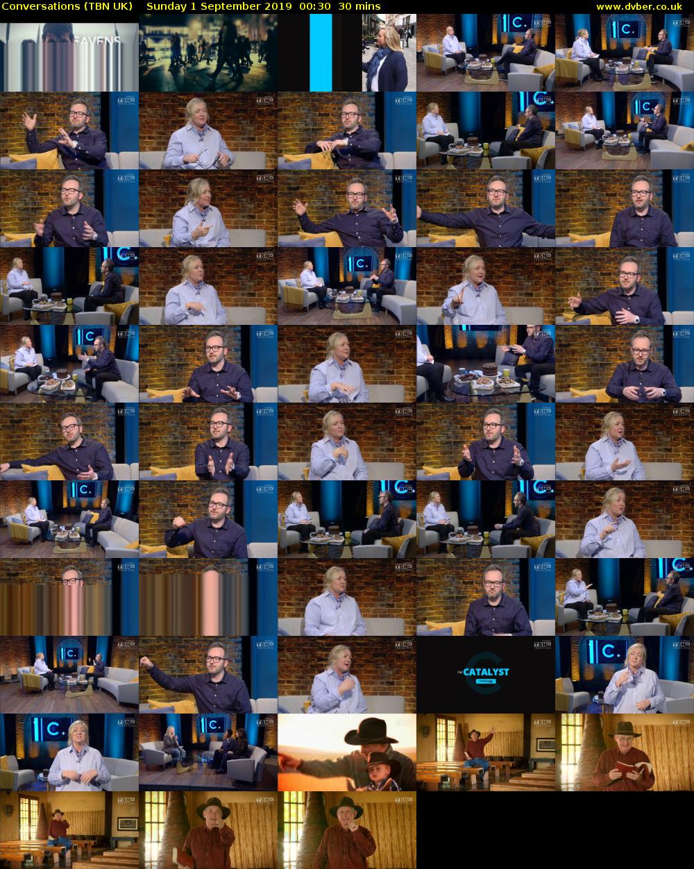 Conversations (TBN UK) Sunday 1 September 2019 00:30 - 01:00