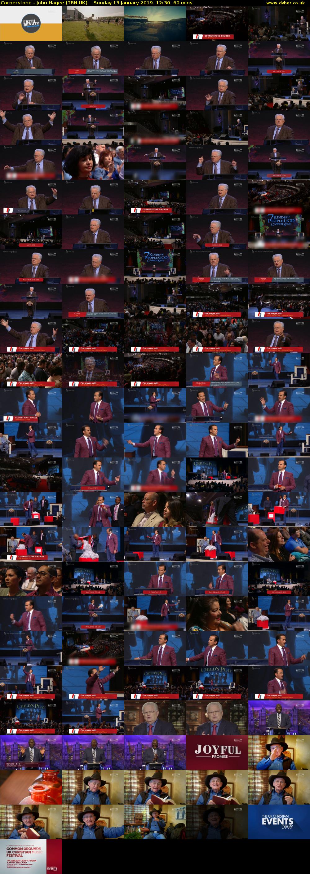 Cornerstone - John Hagee (TBN UK) Sunday 13 January 2019 12:30 - 13:30