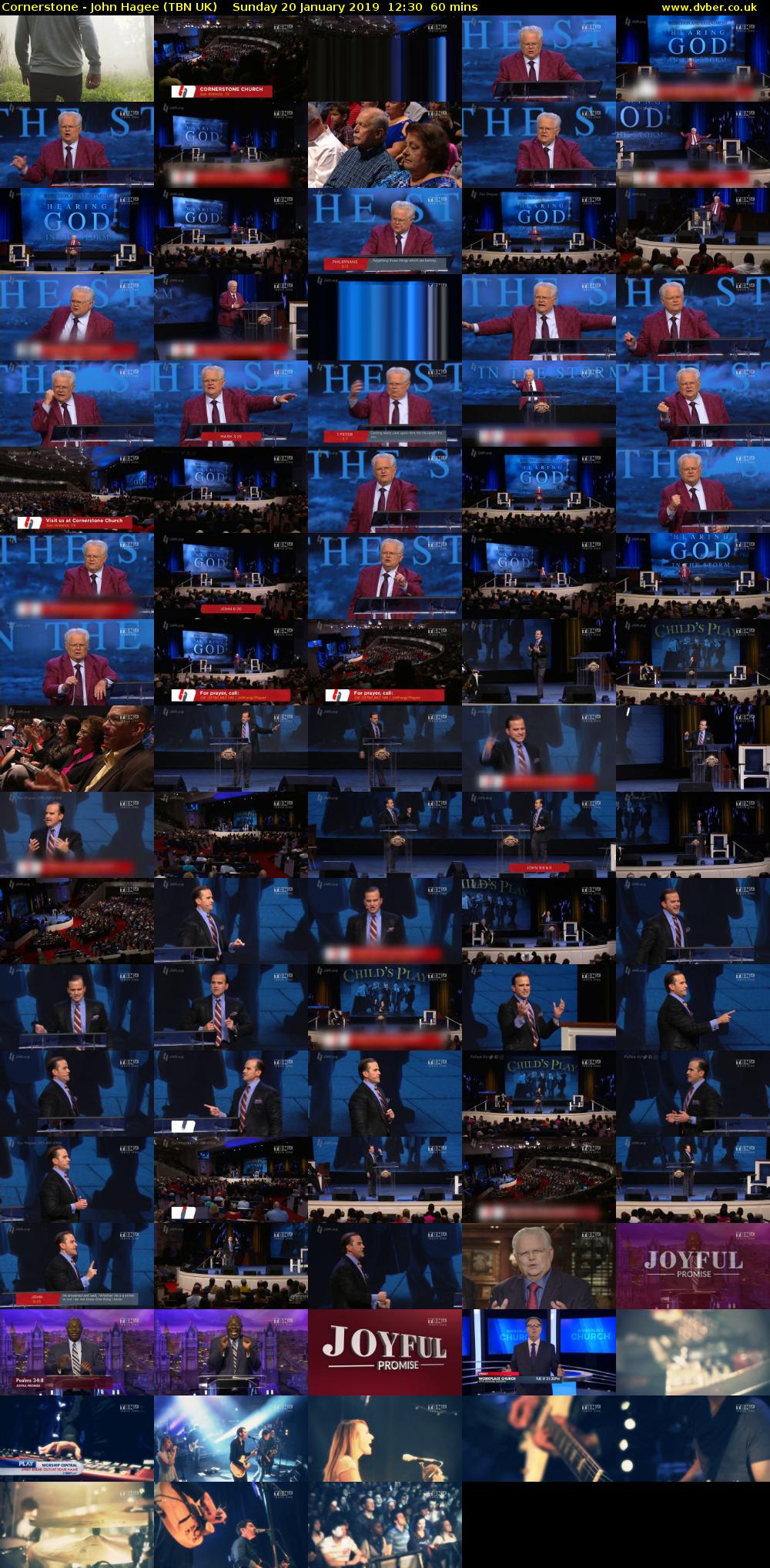 Cornerstone - John Hagee (TBN UK) Sunday 20 January 2019 12:30 - 13:30