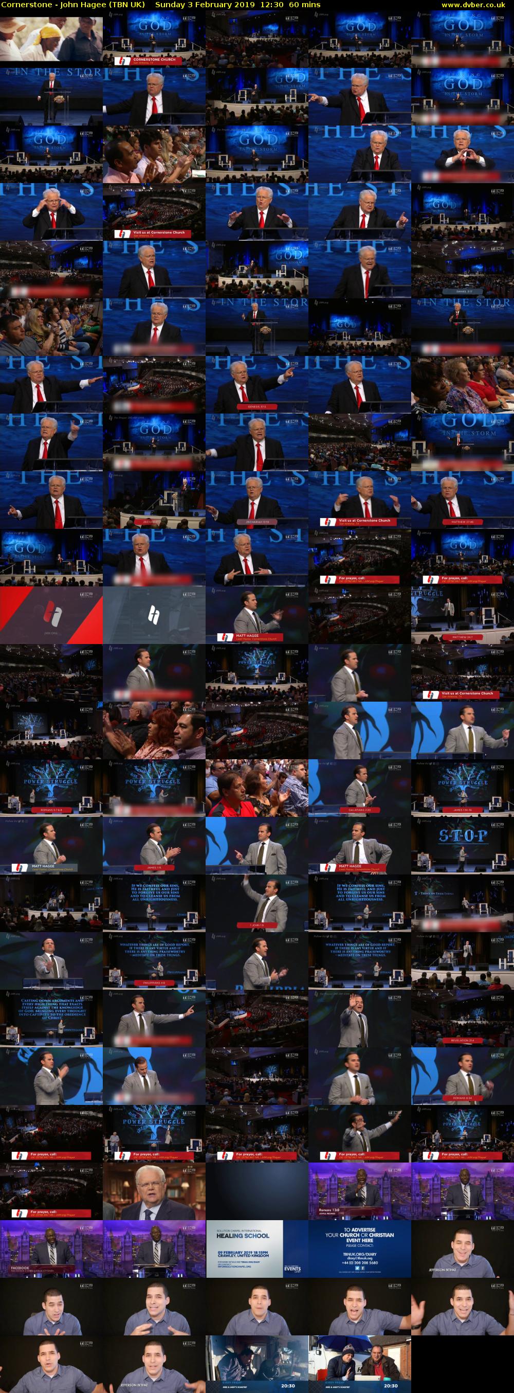 Cornerstone - John Hagee (TBN UK) Sunday 3 February 2019 12:30 - 13:30
