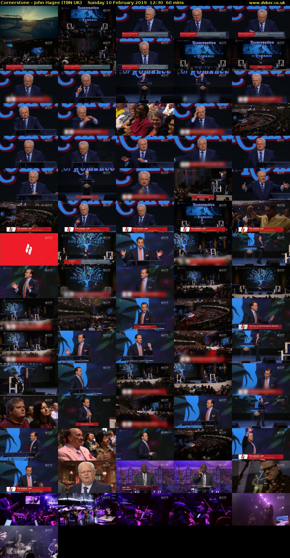 Cornerstone - John Hagee (TBN UK) Sunday 10 February 2019 12:30 - 13:30