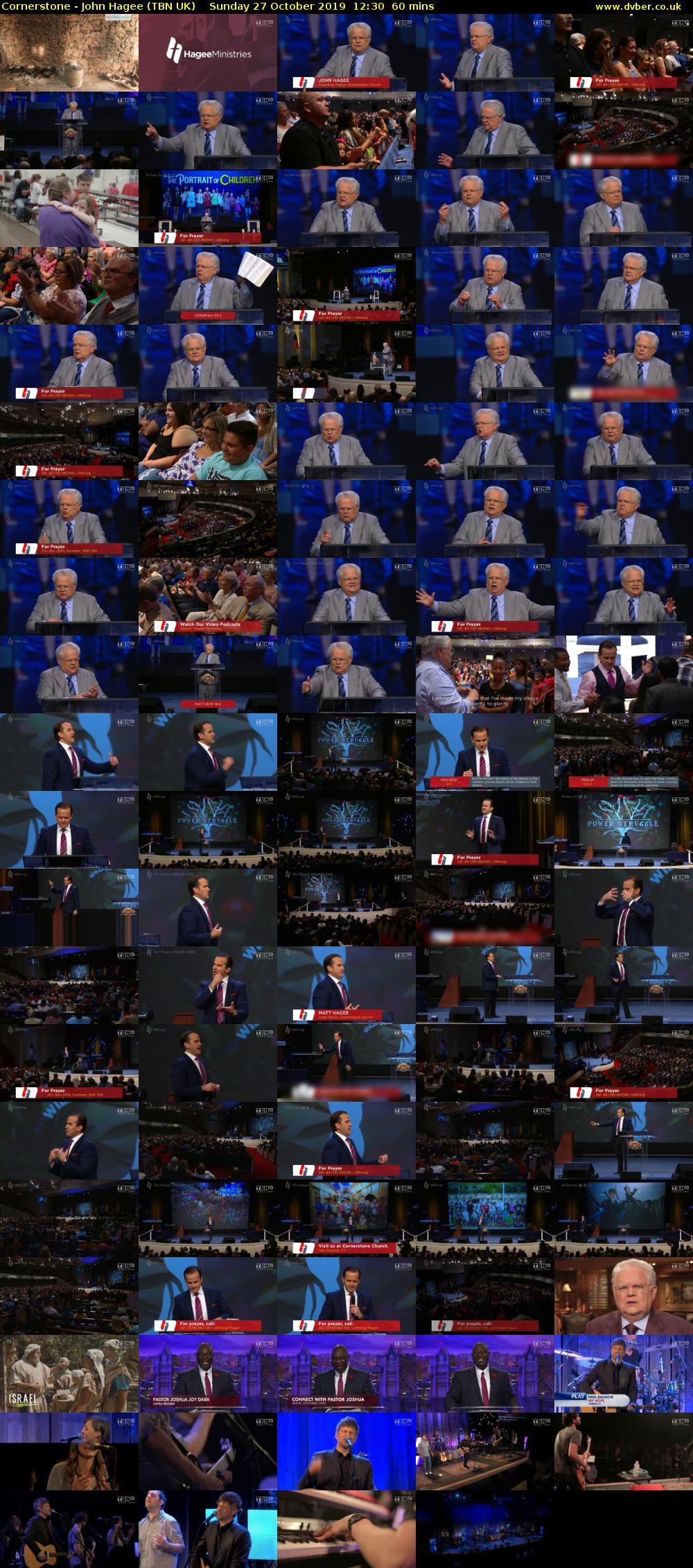 Cornerstone - John Hagee (TBN UK) Sunday 27 October 2019 12:30 - 13:30