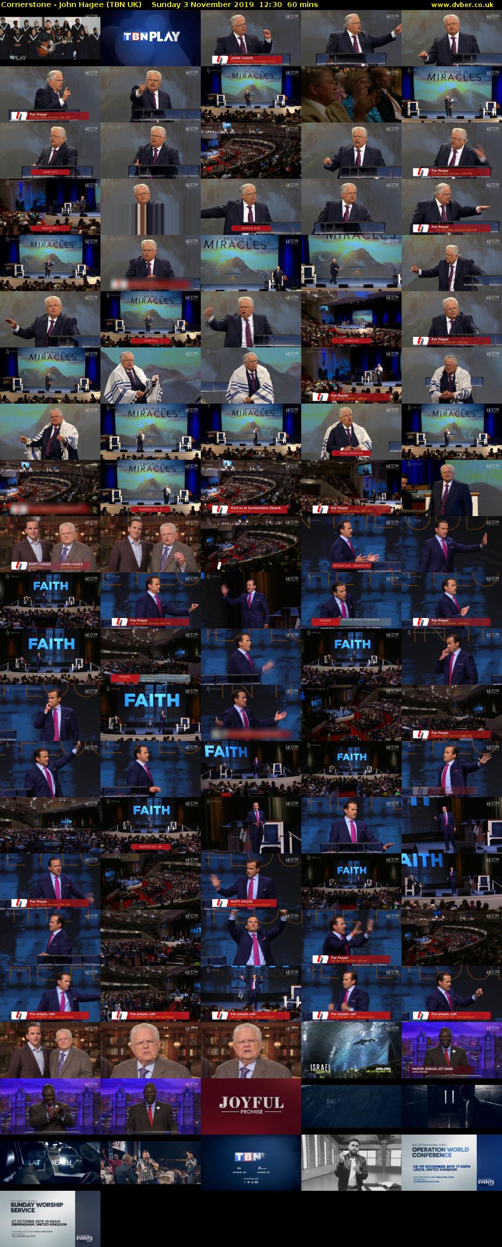 Cornerstone - John Hagee (TBN UK) Sunday 3 November 2019 12:30 - 13:30