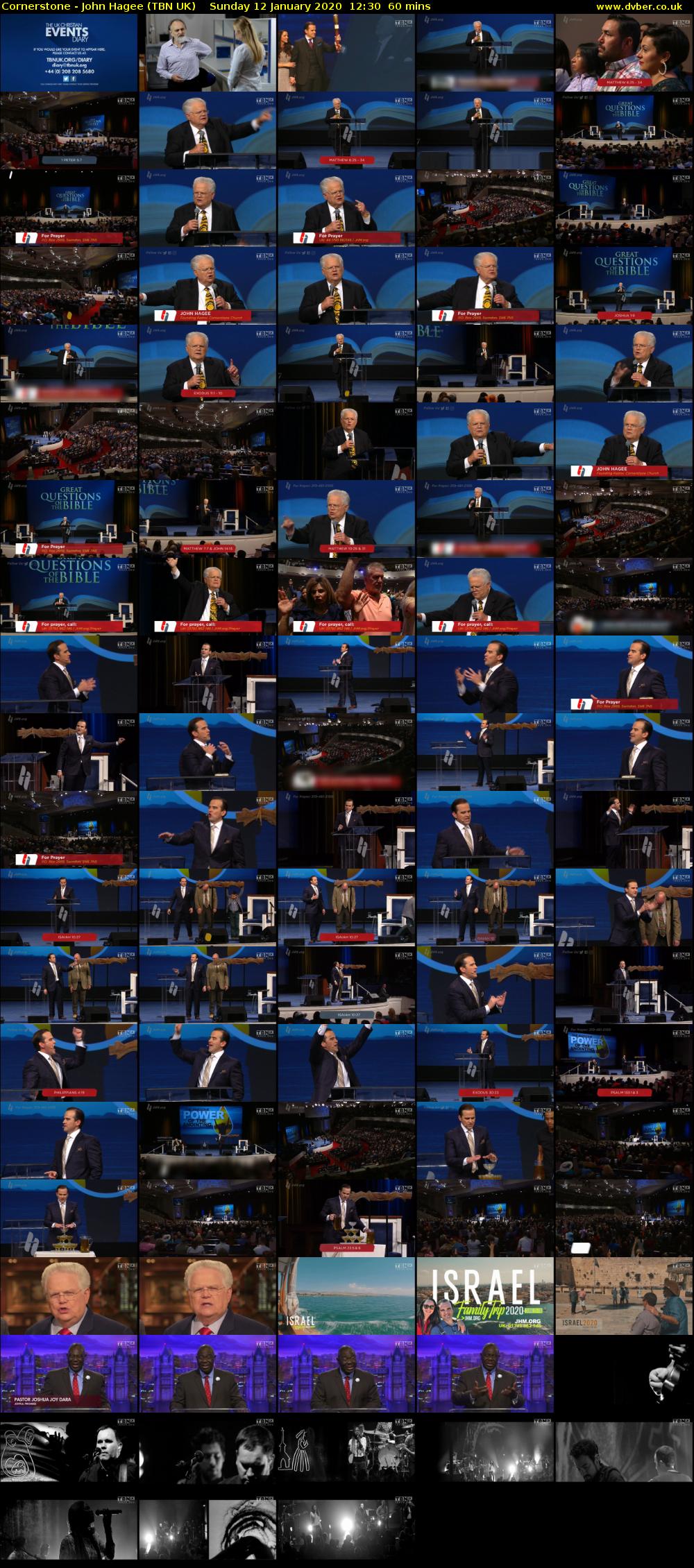 Cornerstone - John Hagee (TBN UK) Sunday 12 January 2020 12:30 - 13:30