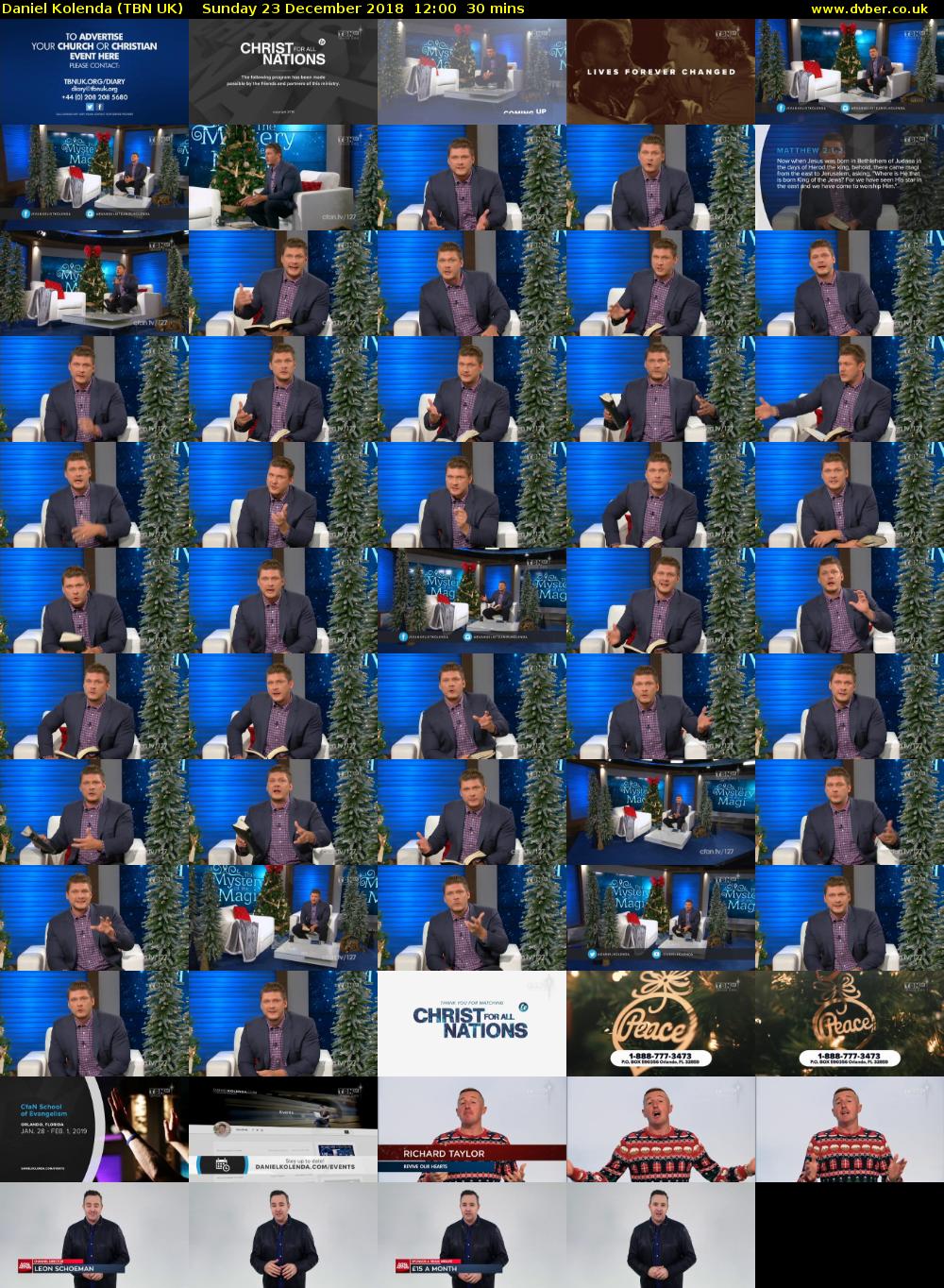 Daniel Kolenda (TBN UK) Sunday 23 December 2018 12:00 - 12:30