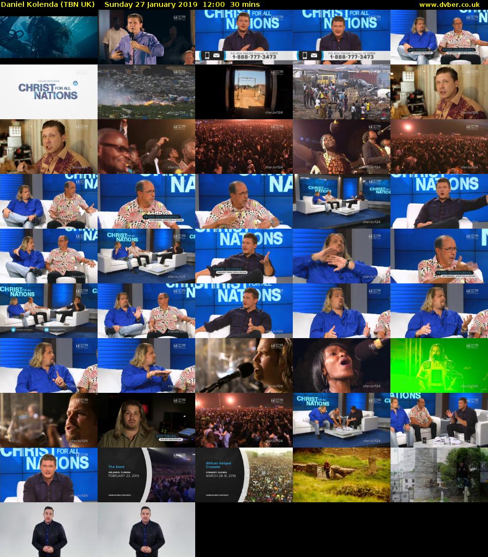 Daniel Kolenda (TBN UK) Sunday 27 January 2019 12:00 - 12:30