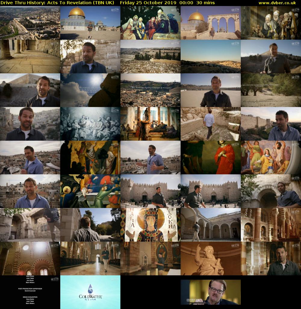 Drive Thru History: Acts To Revelation (TBN UK) Friday 25 October 2019 00:00 - 00:30