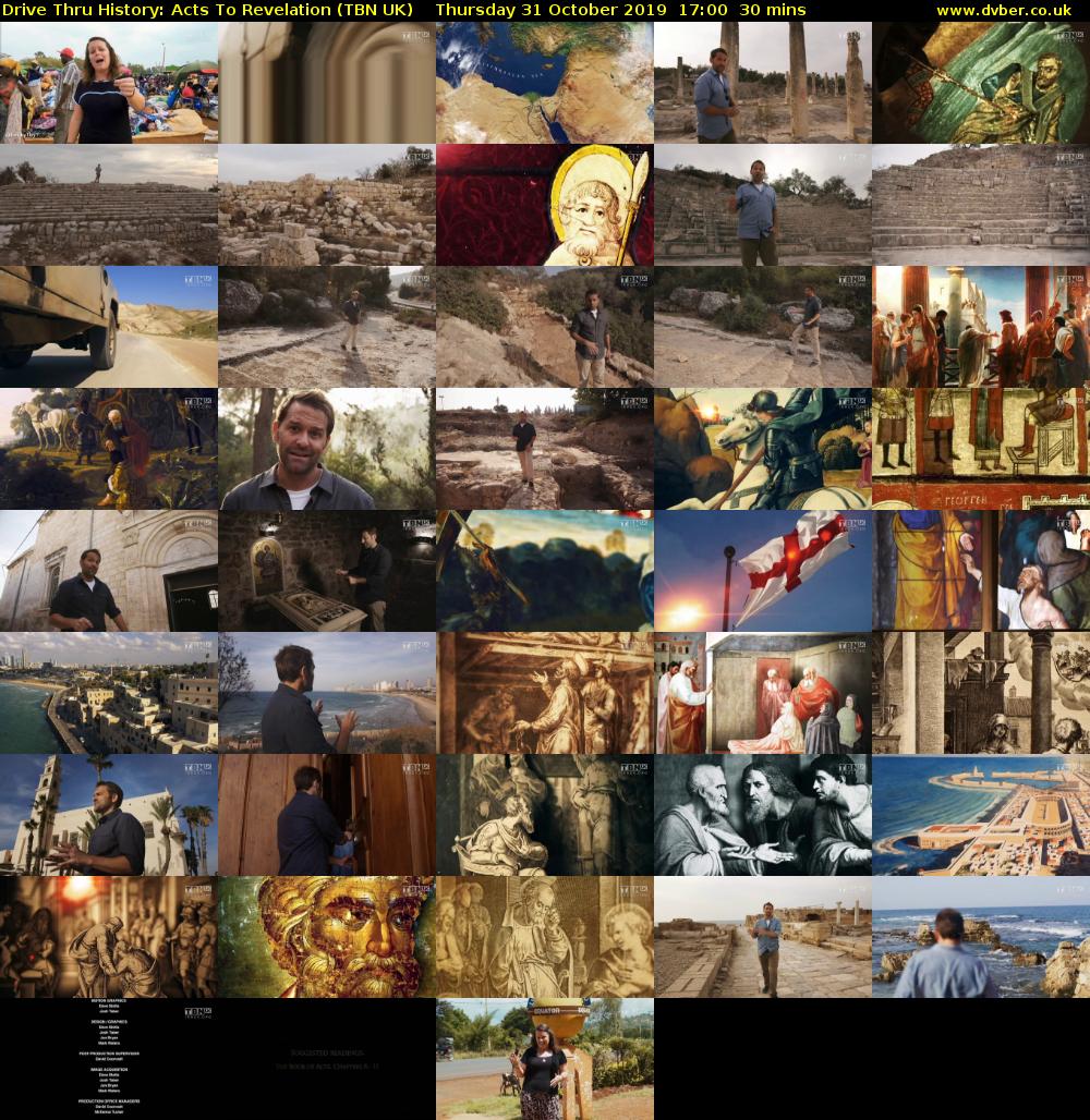 Drive Thru History: Acts To Revelation (TBN UK) Thursday 31 October 2019 17:00 - 17:30