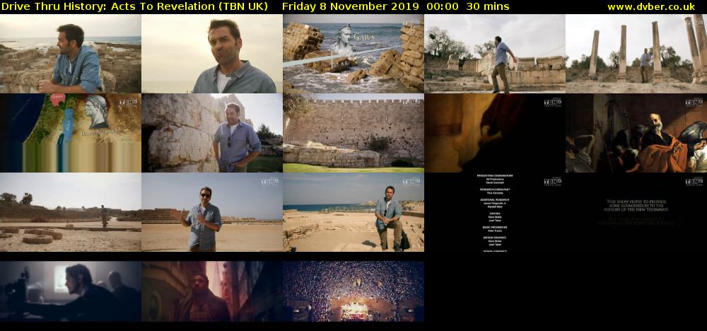 Drive Thru History: Acts To Revelation (TBN UK) Friday 8 November 2019 00:00 - 00:30