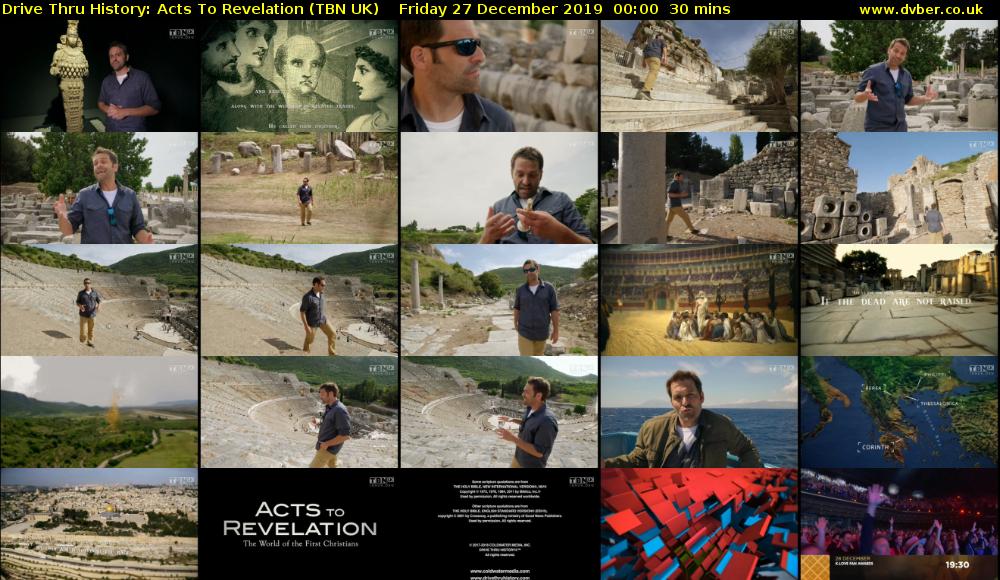 Drive Thru History: Acts To Revelation (TBN UK) Friday 27 December 2019 00:00 - 00:30