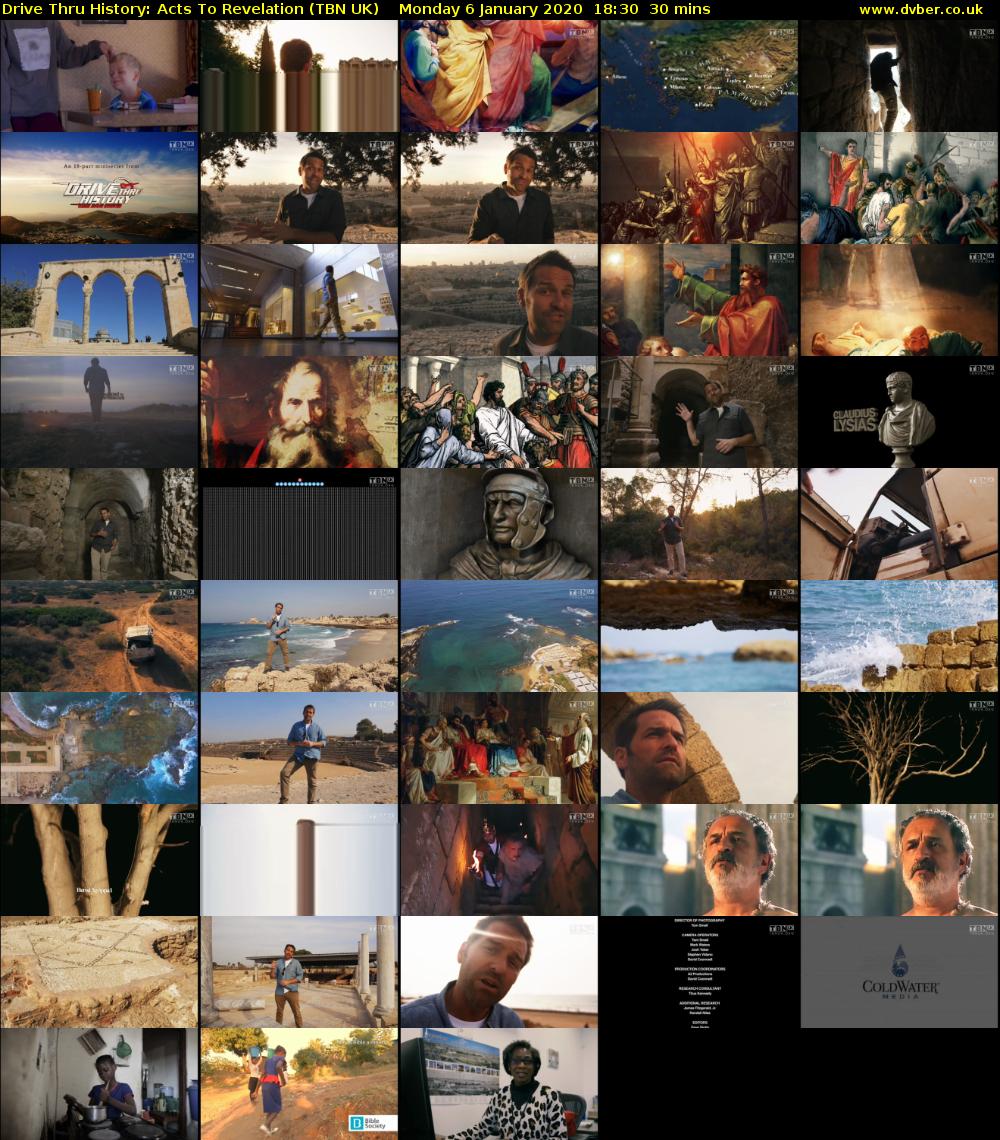 Drive Thru History: Acts To Revelation (TBN UK) Monday 6 January 2020 18:30 - 19:00