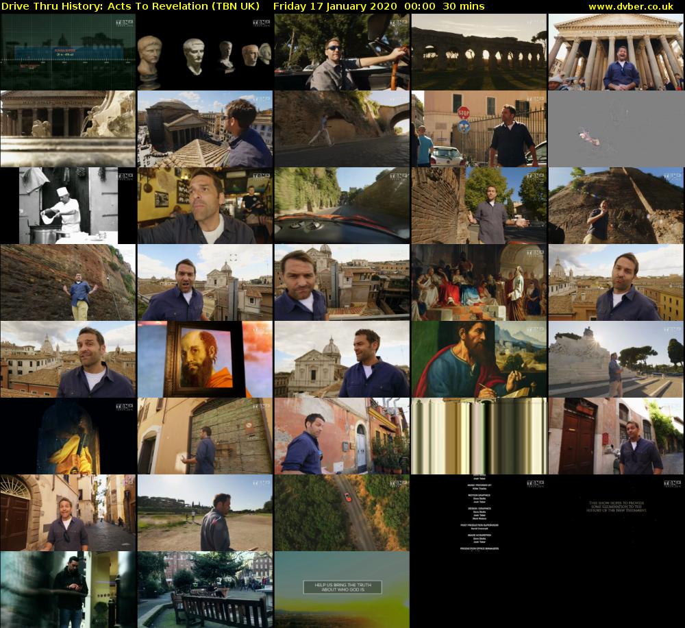 Drive Thru History: Acts To Revelation (TBN UK) Friday 17 January 2020 00:00 - 00:30