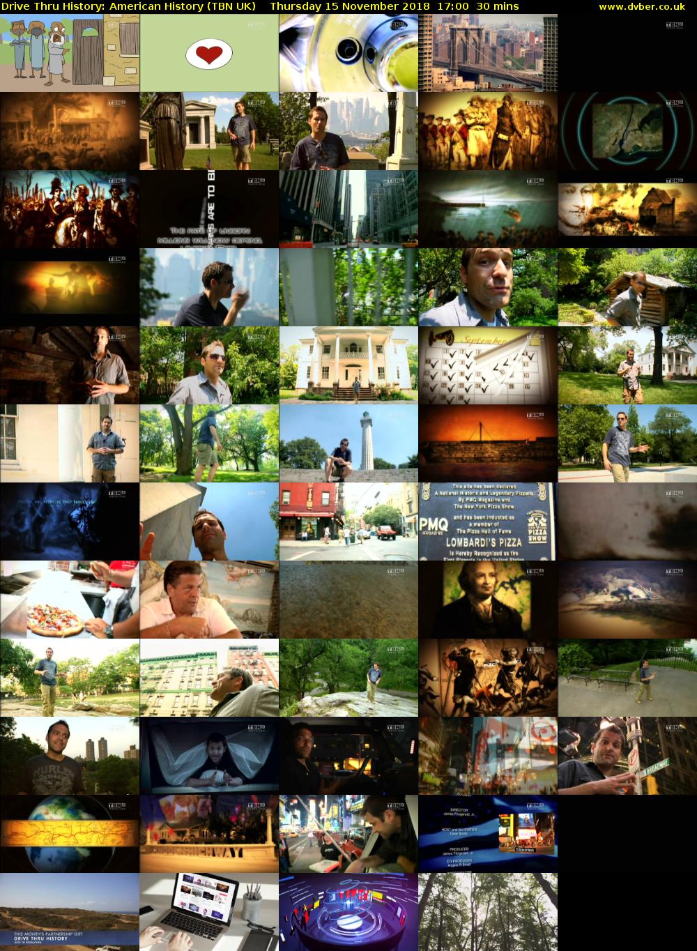 Drive Thru History: American History (TBN UK) Thursday 15 November 2018 17:00 - 17:30