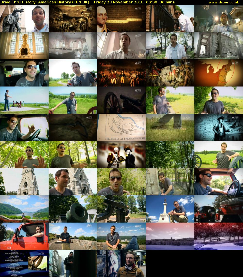 Drive Thru History: American History (TBN UK) Friday 23 November 2018 00:00 - 00:30