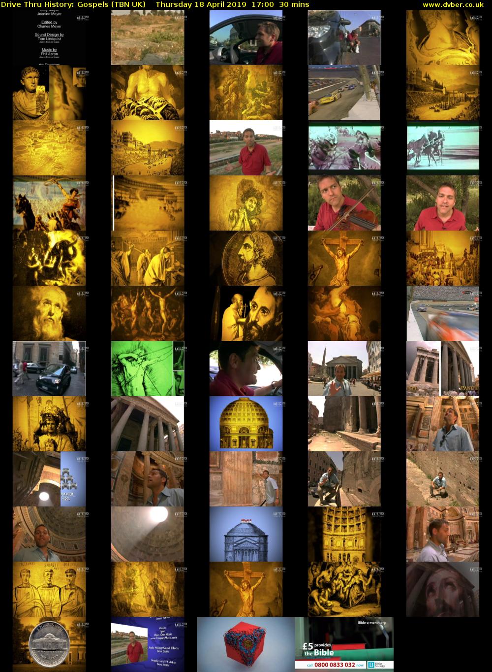 Drive Thru History: Gospels (TBN UK) Thursday 18 April 2019 17:00 - 17:30