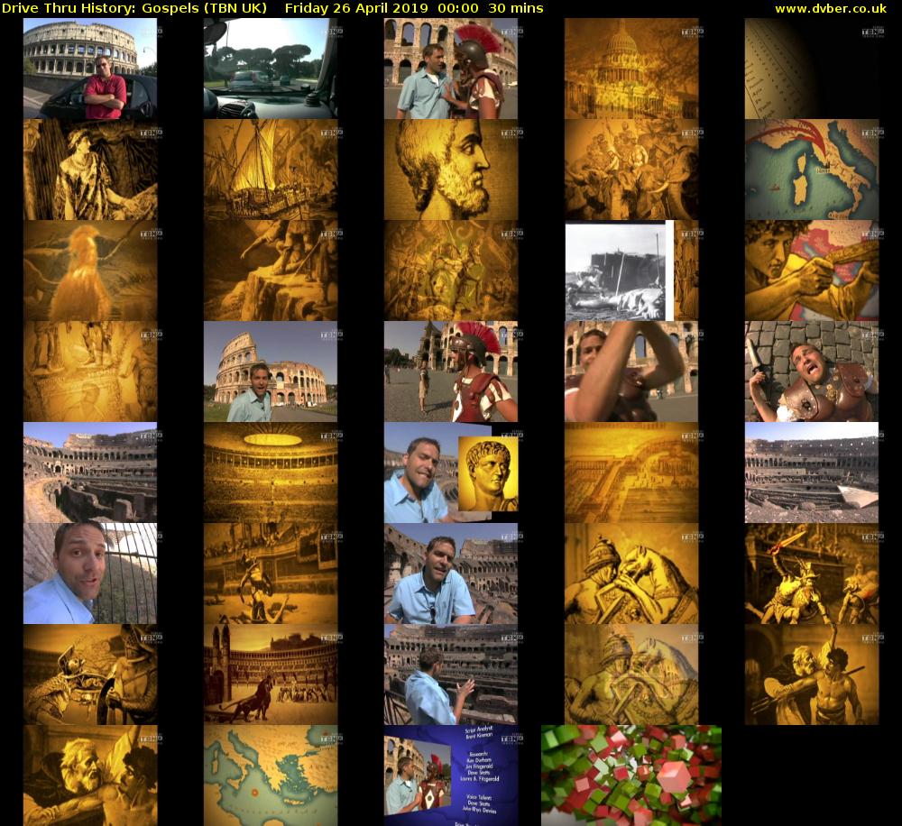 Drive Thru History: Gospels (TBN UK) Friday 26 April 2019 00:00 - 00:30