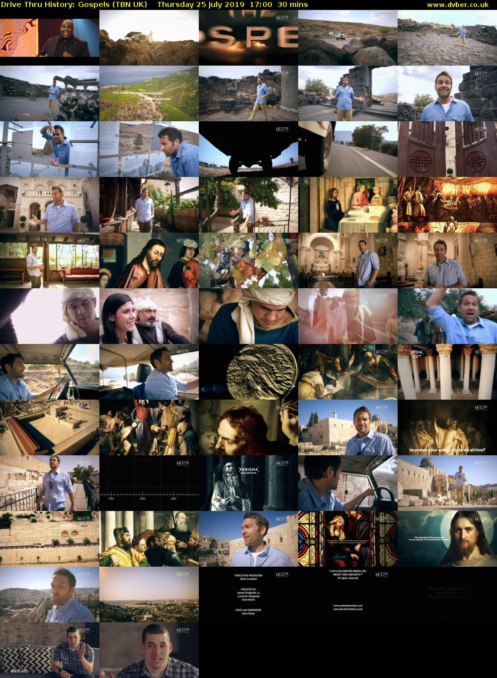 Drive Thru History: Gospels (TBN UK) Thursday 25 July 2019 17:00 - 17:30