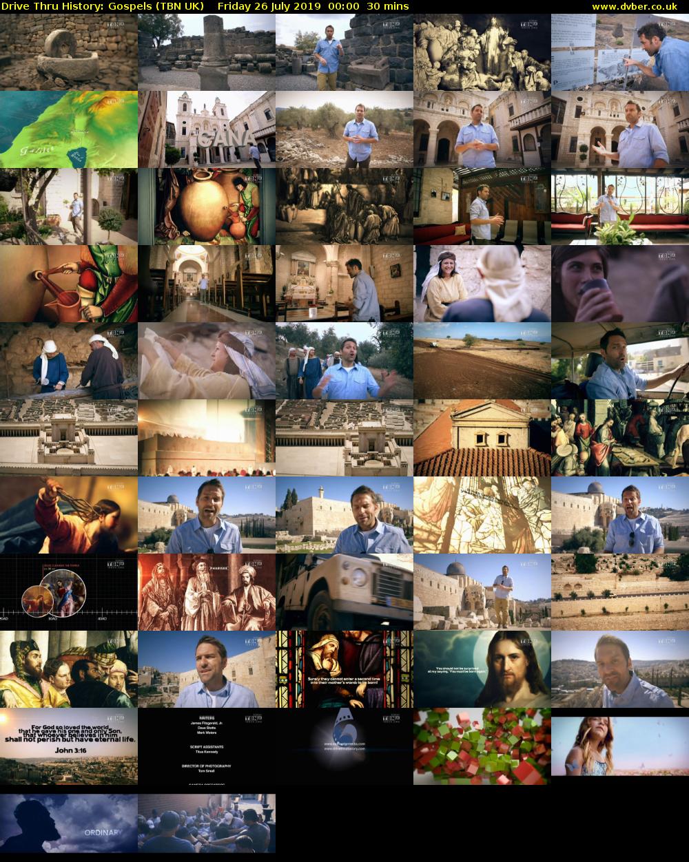 Drive Thru History: Gospels (TBN UK) Friday 26 July 2019 00:00 - 00:30