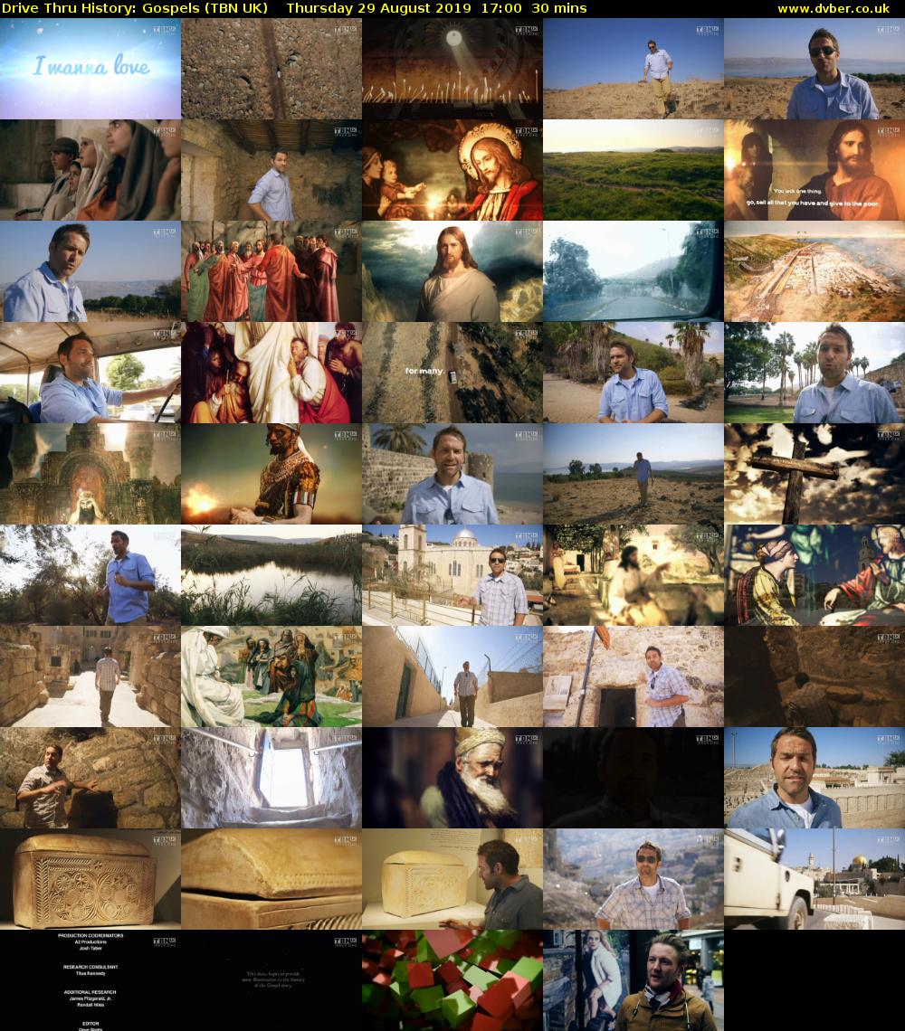 Drive Thru History: Gospels (TBN UK) Thursday 29 August 2019 17:00 - 17:30