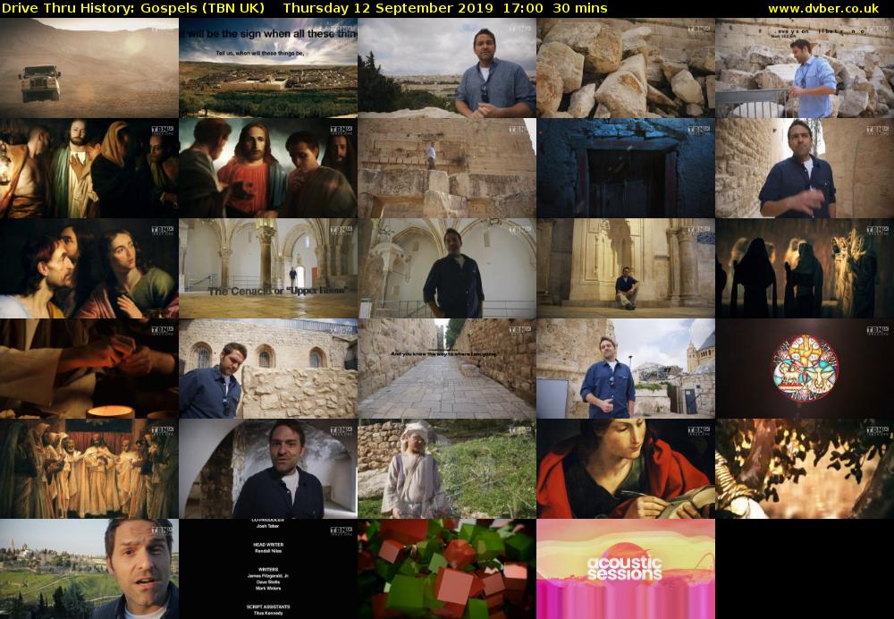 Drive Thru History: Gospels (TBN UK) Thursday 12 September 2019 17:00 - 17:30