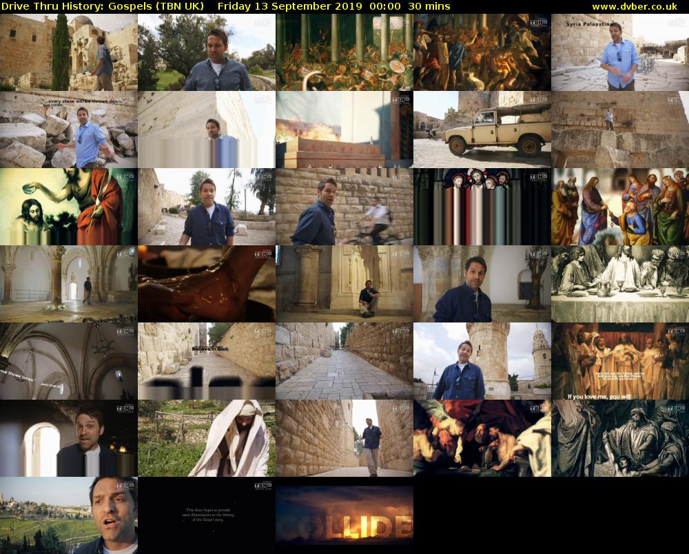 Drive Thru History: Gospels (TBN UK) Friday 13 September 2019 00:00 - 00:30