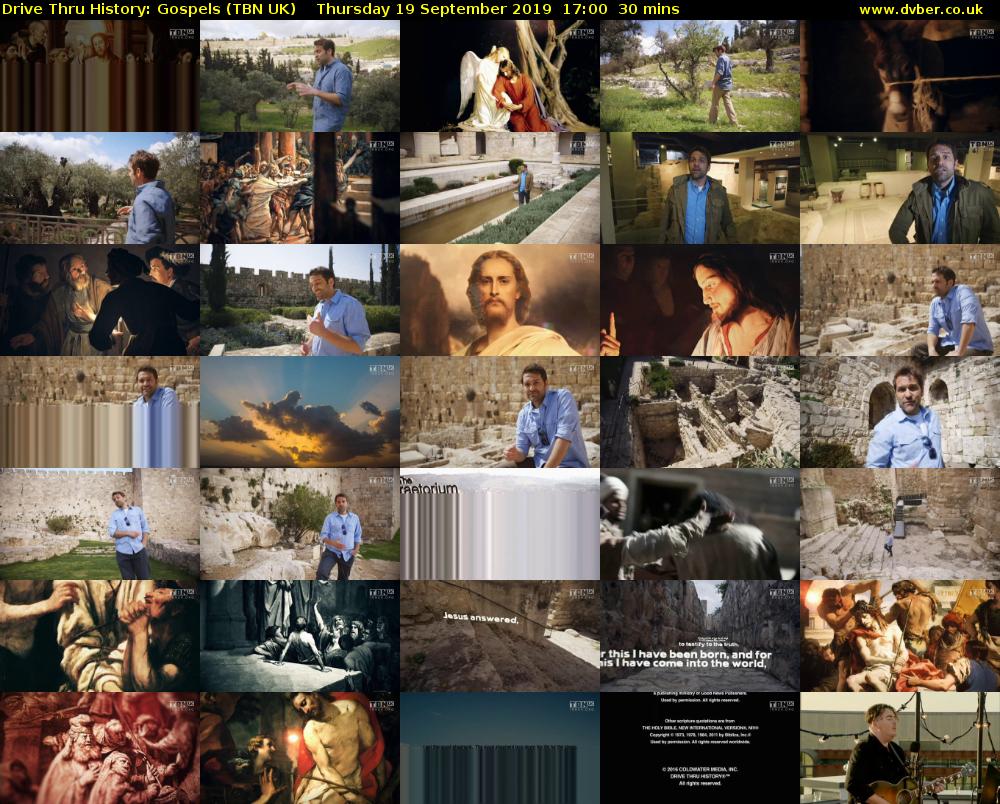 Drive Thru History: Gospels (TBN UK) Thursday 19 September 2019 17:00 - 17:30