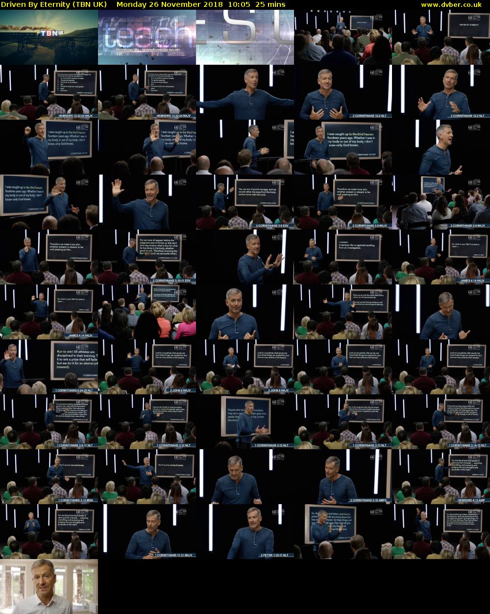 Driven By Eternity (TBN UK) Monday 26 November 2018 10:05 - 10:30