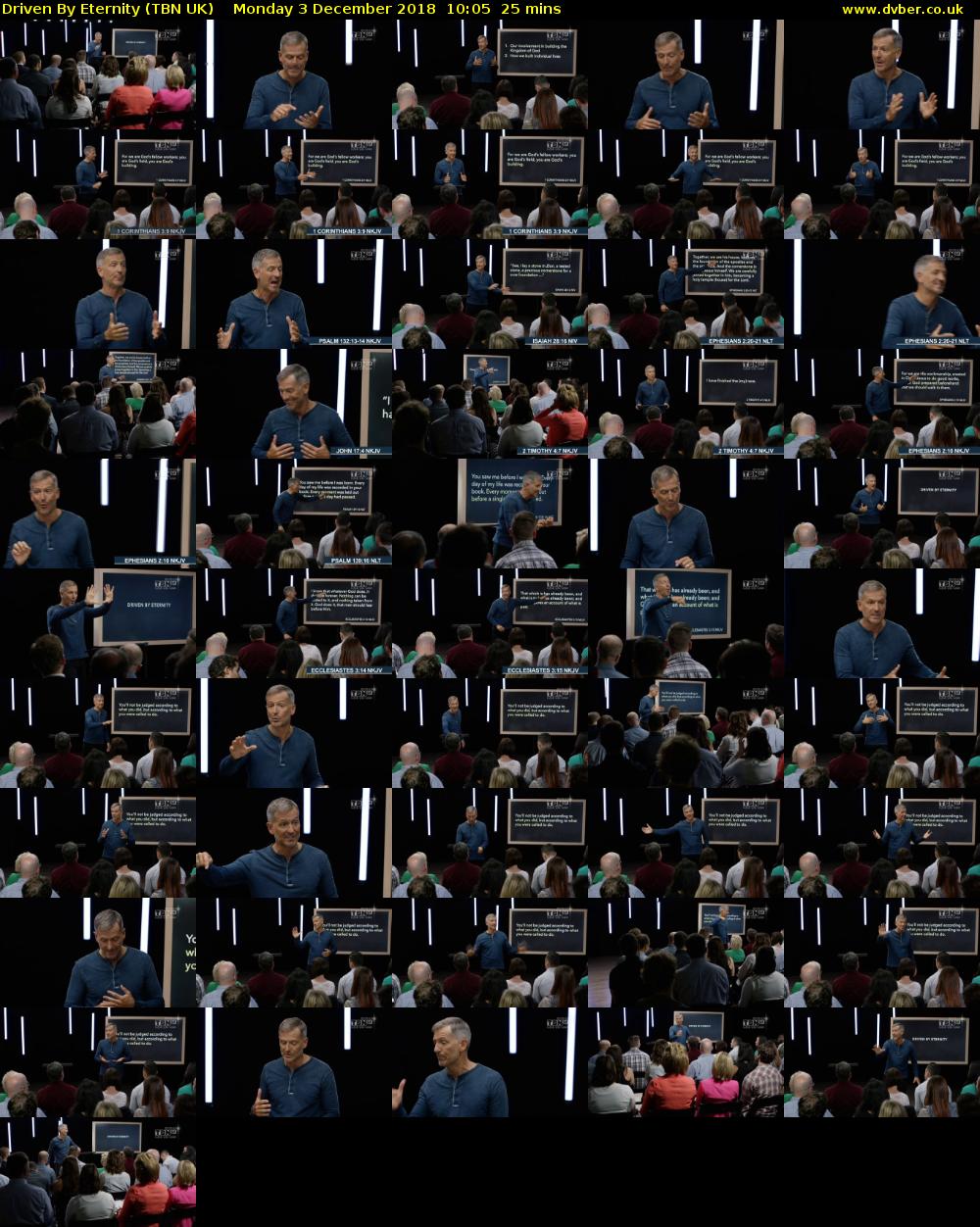 Driven By Eternity (TBN UK) Monday 3 December 2018 10:05 - 10:30