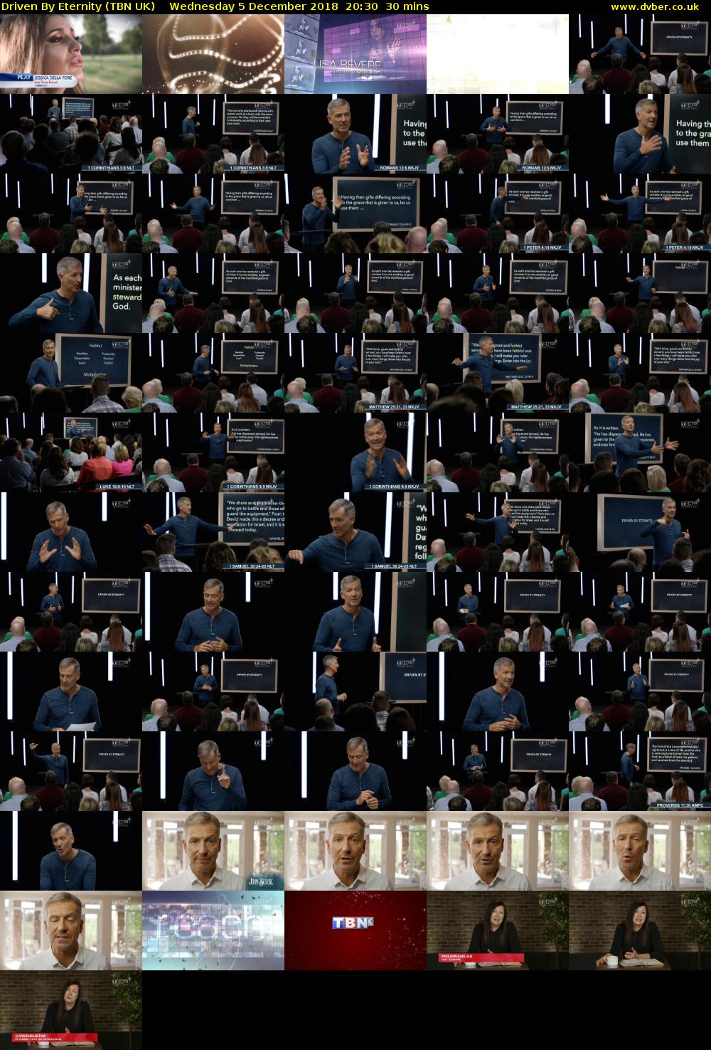 Driven By Eternity (TBN UK) Wednesday 5 December 2018 20:30 - 21:00