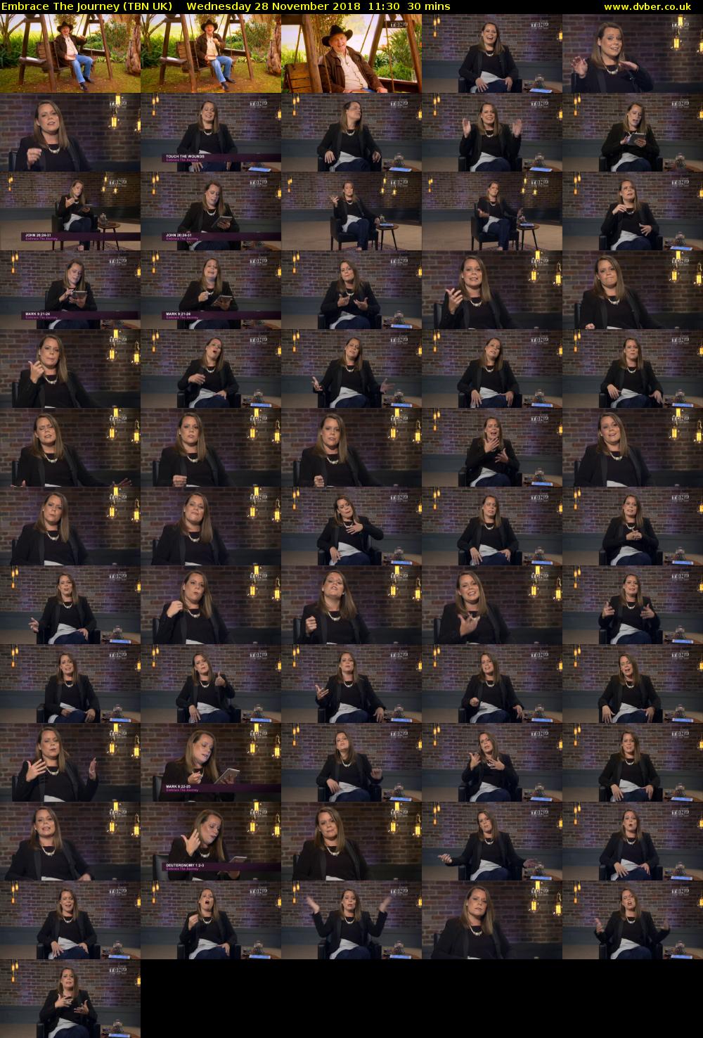 Embrace The Journey (TBN UK) Wednesday 28 November 2018 11:30 - 12:00