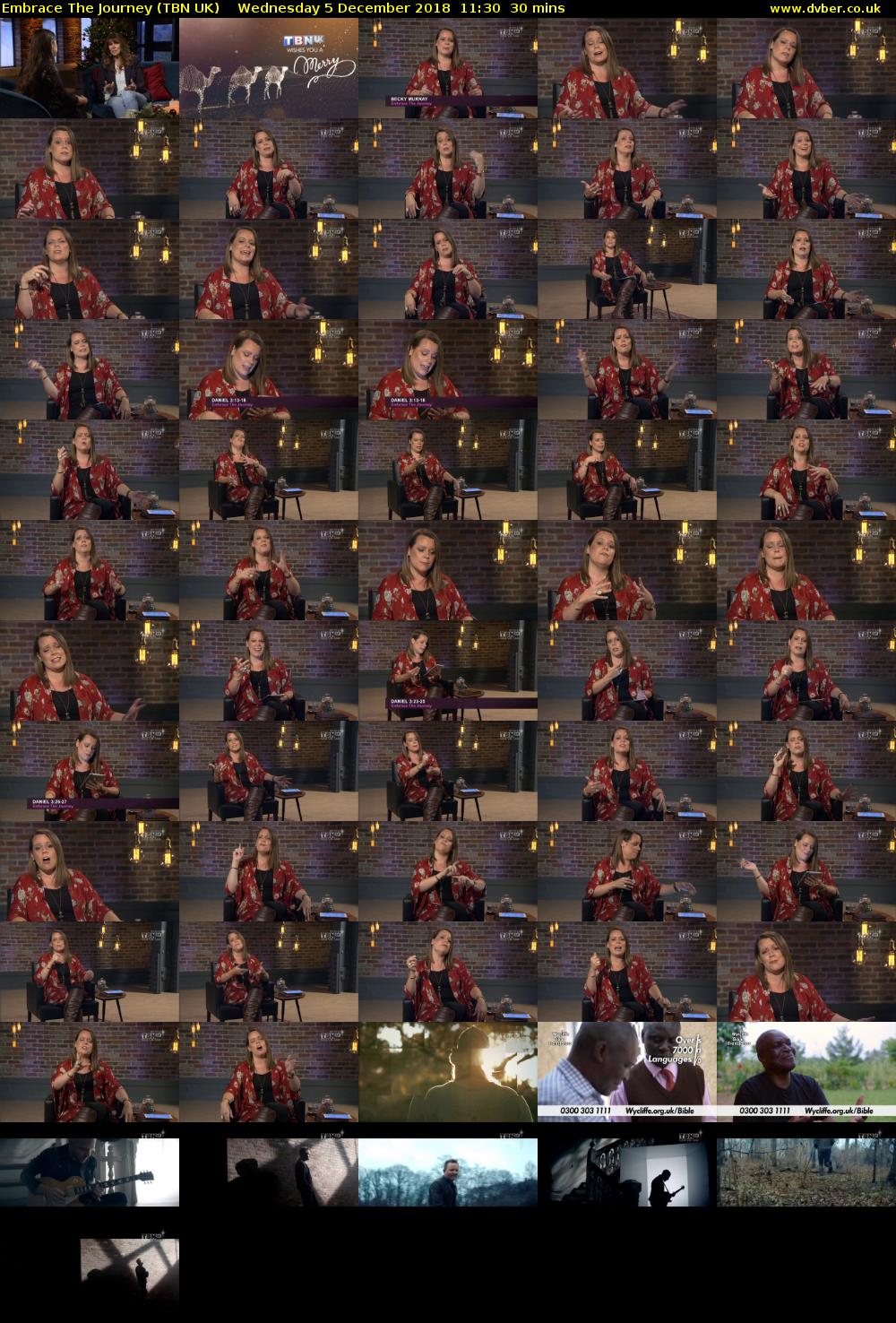 Embrace The Journey (TBN UK) Wednesday 5 December 2018 11:30 - 12:00