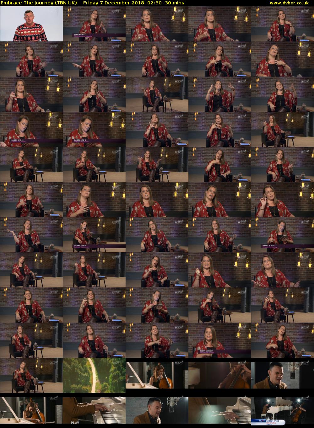 Embrace The Journey (TBN UK) Friday 7 December 2018 02:30 - 03:00