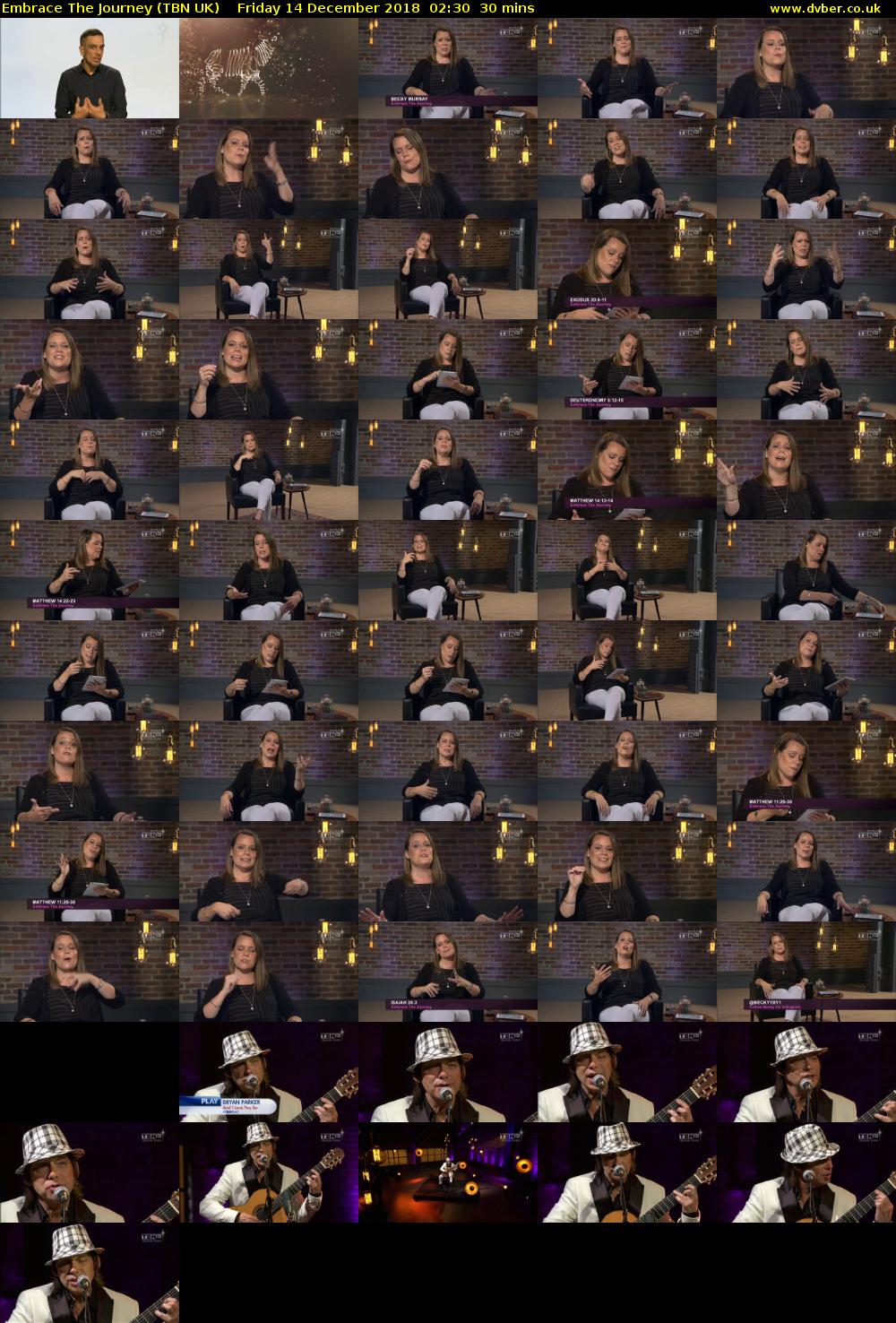 Embrace The Journey (TBN UK) Friday 14 December 2018 02:30 - 03:00