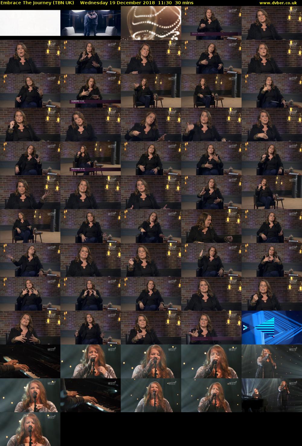Embrace The Journey (TBN UK) Wednesday 19 December 2018 11:30 - 12:00