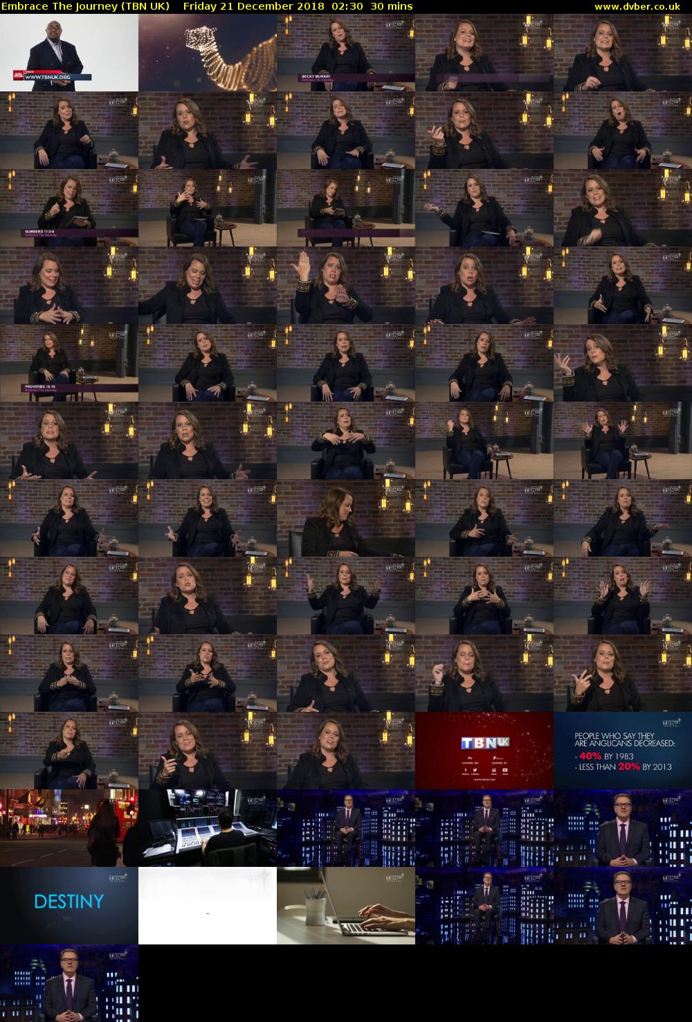 Embrace The Journey (TBN UK) Friday 21 December 2018 02:30 - 03:00