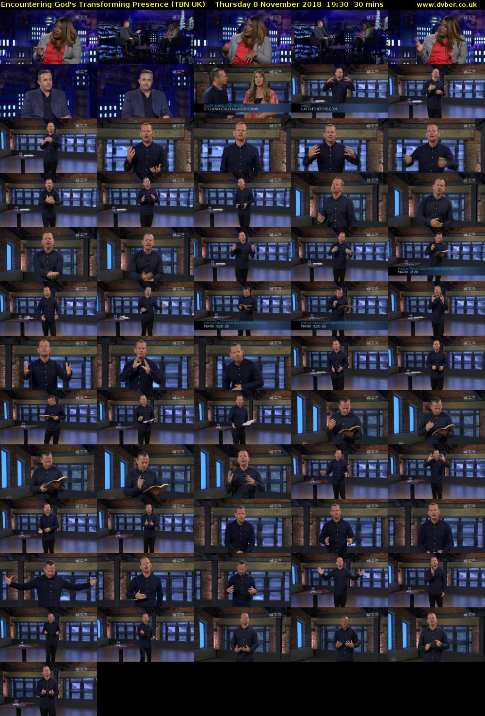 Encountering God's Transforming Presence (TBN UK) Thursday 8 November 2018 19:30 - 20:00