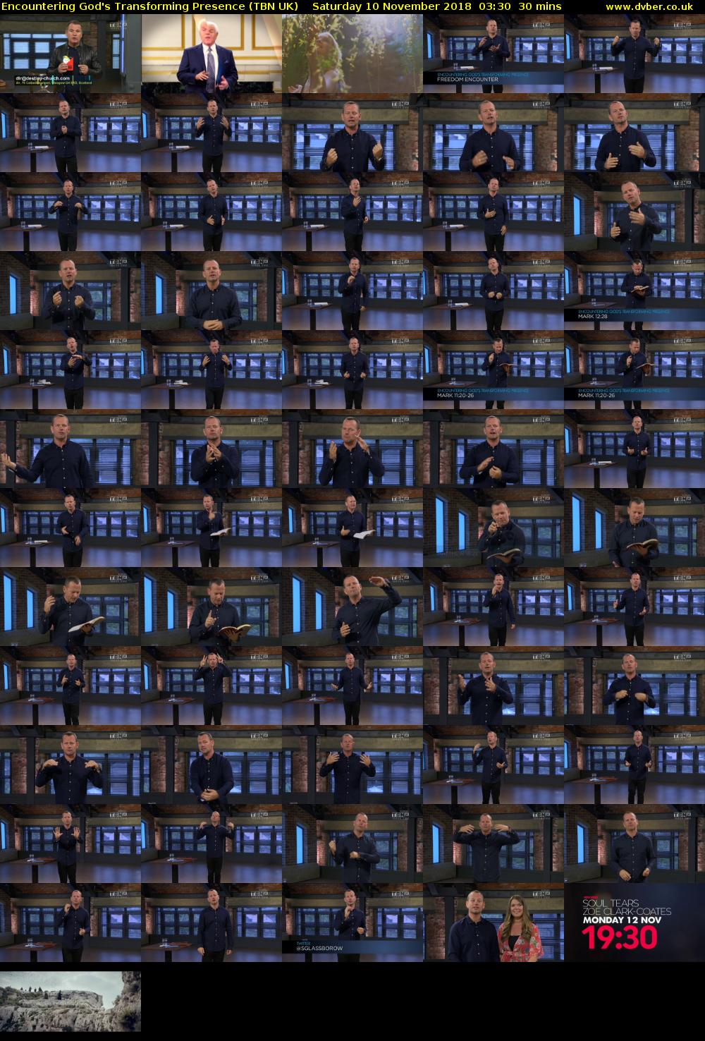 Encountering God's Transforming Presence (TBN UK) Saturday 10 November 2018 03:30 - 04:00