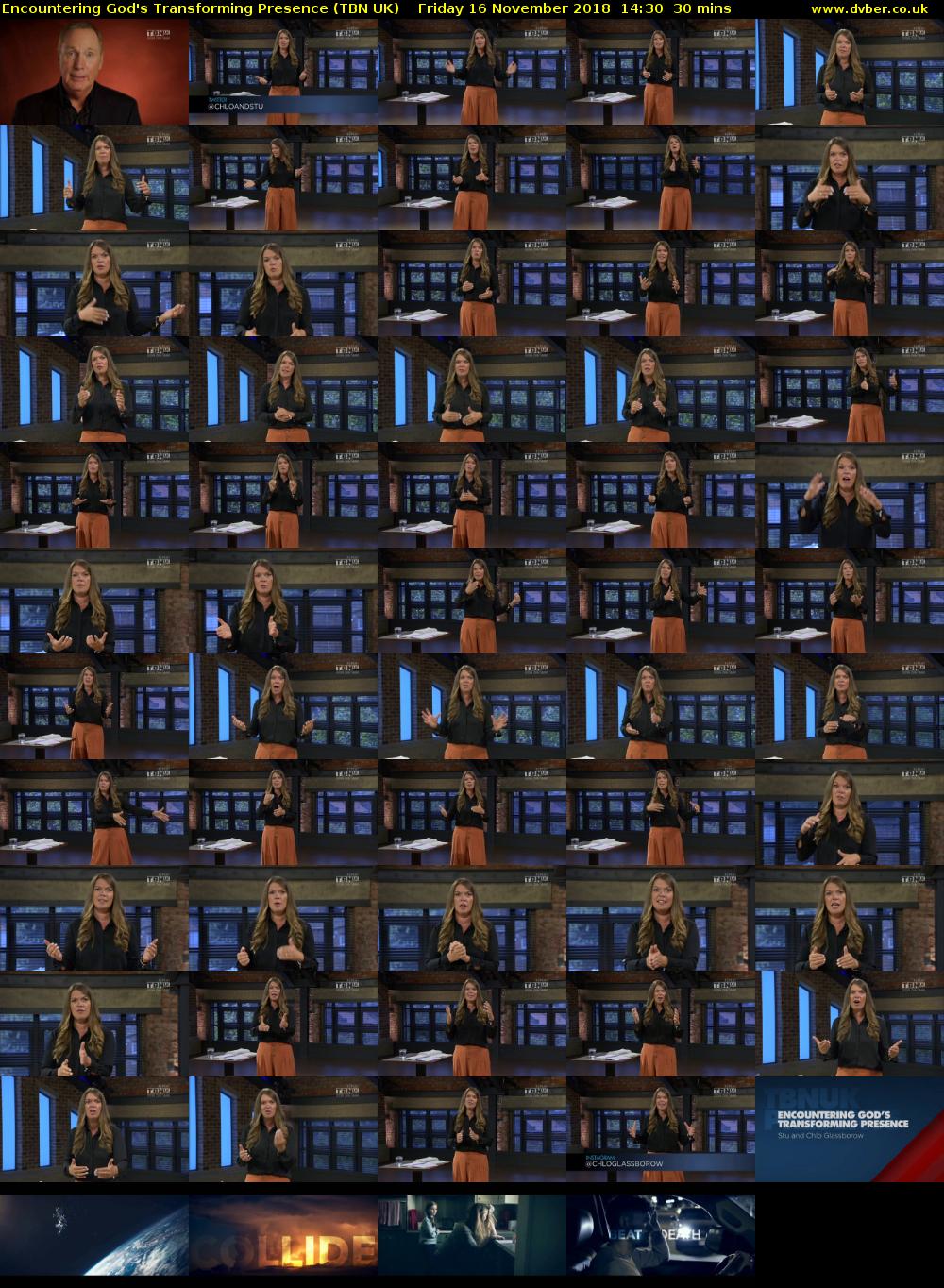 Encountering God's Transforming Presence (TBN UK) Friday 16 November 2018 14:30 - 15:00