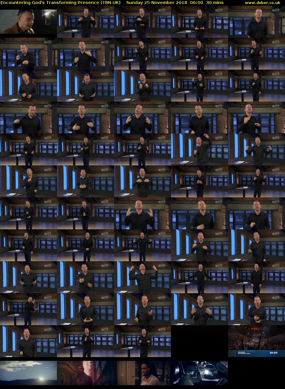 Encountering God's Transforming Presence (TBN UK) Sunday 25 November 2018 06:00 - 06:30