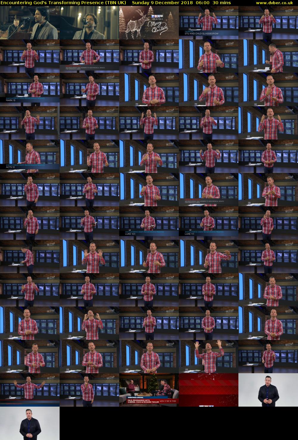 Encountering God's Transforming Presence (TBN UK) Sunday 9 December 2018 06:00 - 06:30