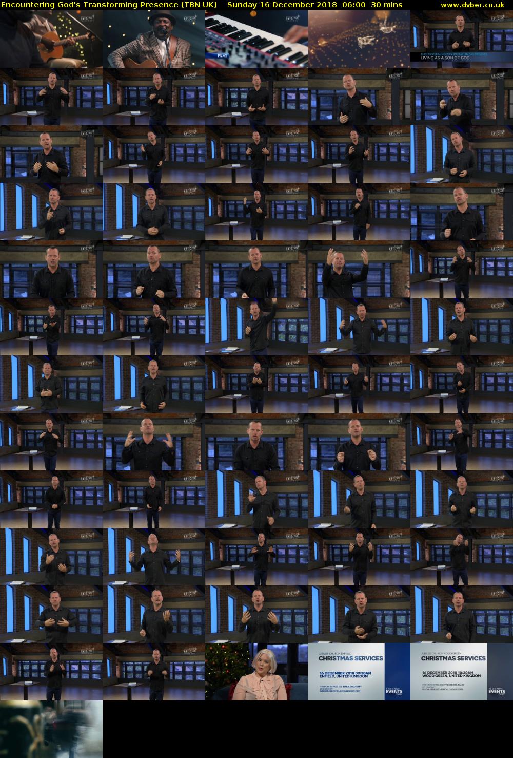 Encountering God's Transforming Presence (TBN UK) Sunday 16 December 2018 06:00 - 06:30